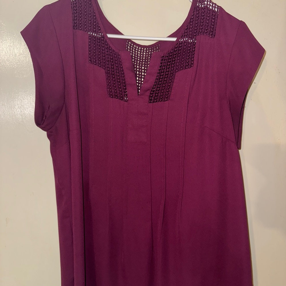 Daniel Rainn burgundy Embellished Blouse